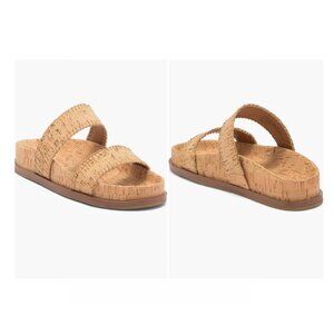 Effingham Double-Strap Slide Sandals – Natural Cork – Size 7.5M, New in Box.